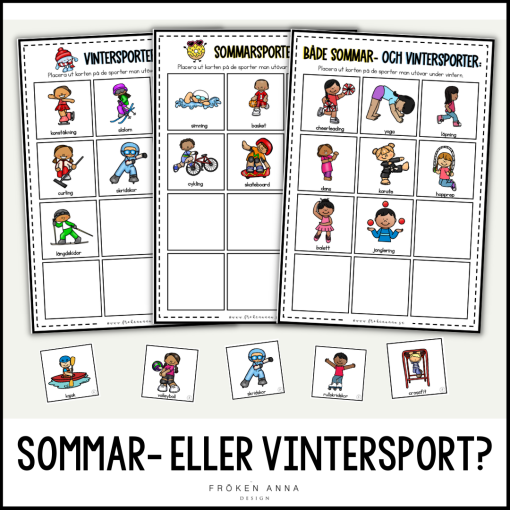 Sommar- eller vintersport? Sorteringsträning & memory