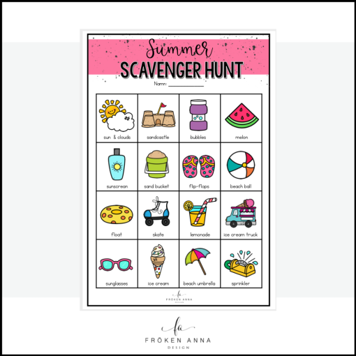 Summer scavenger hunt