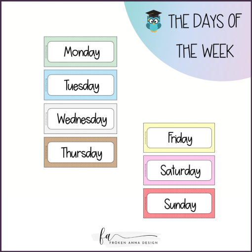 The days of the week