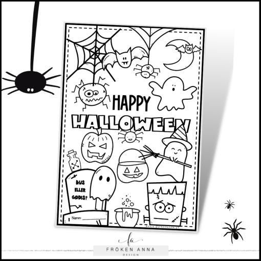 Färglägg halloween