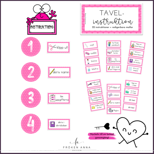 Tavelinstruktion (rosa)