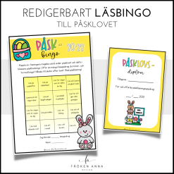 Påsklovsbingo