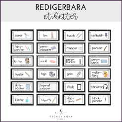 Redigerbara etiketter (neutral)