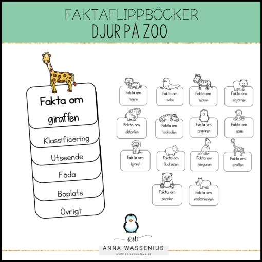 Faktaflippbok (Djur på Zoo)