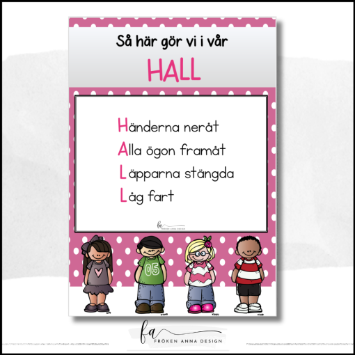 Poster / Visuellt stöd: Hallregler