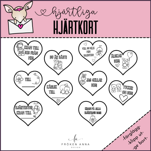 Hjärtliga hjärtkort till alla hjärtans dag