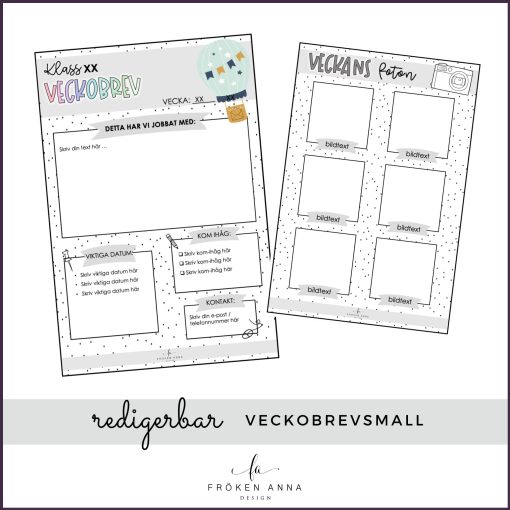 Mall för veckobrev