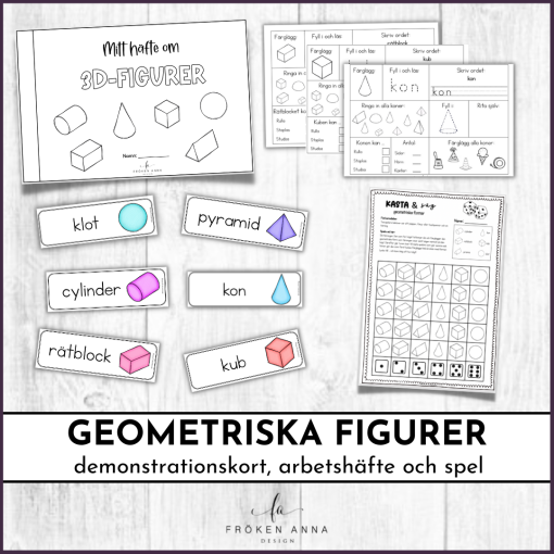 Materialpaket: geometriska figurer 3d