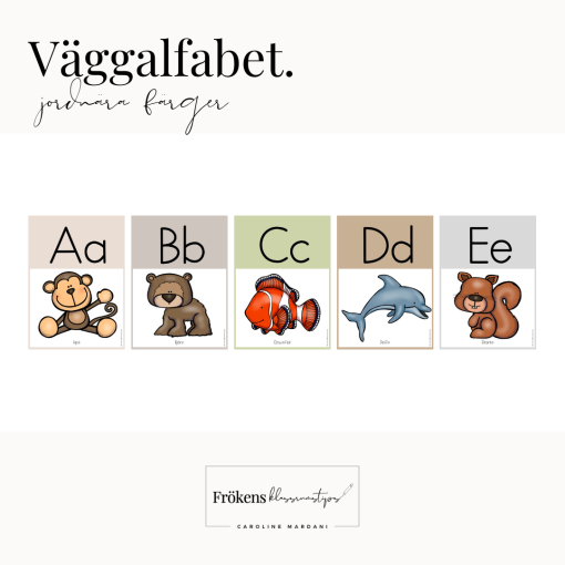 Väggalfabet - Tema djur