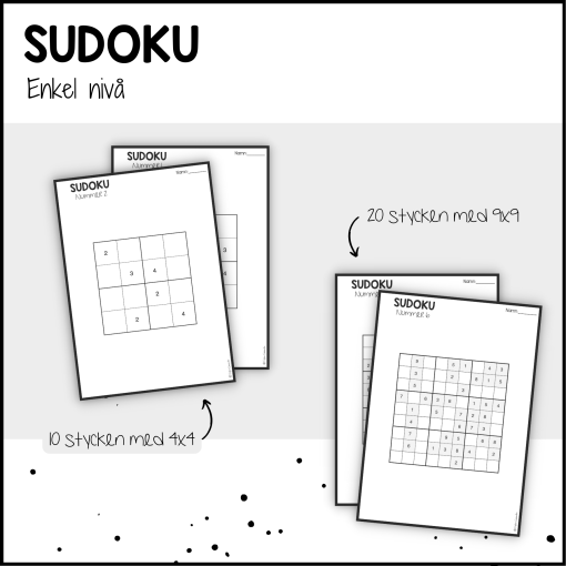SUDOKU: enklare nivå