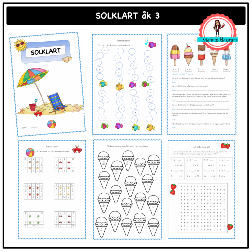 Solklart blå