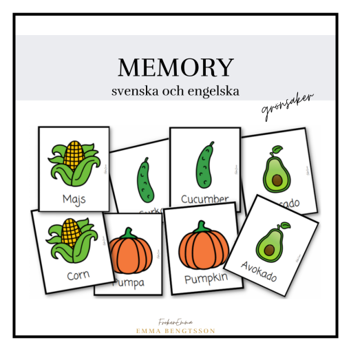Memory - grönsaker