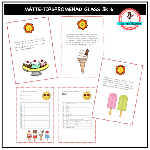 Matte-tipspromenad glass åk 6