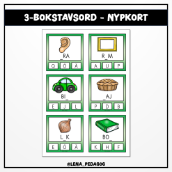 3-bokstavsord - nypkort