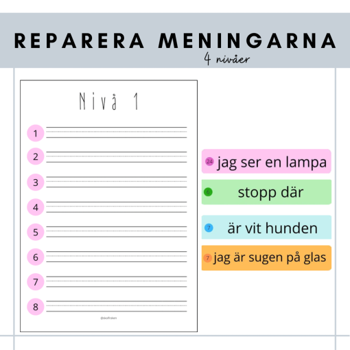 Reparera meningarna