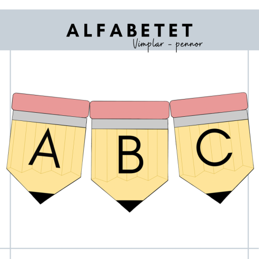 Vimplar - alfabetet