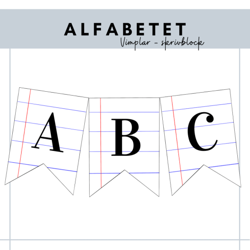 Vimplar - Alfabetet