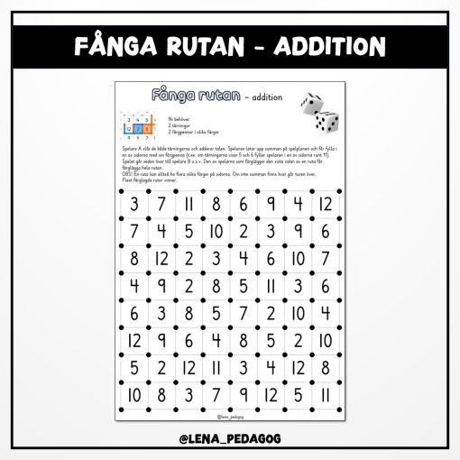 Fånga rutan - addition