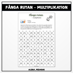 Fånga rutan - multiplikation