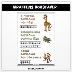 Giraffens bokstäver...