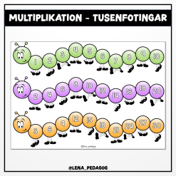 Multiplikationstabeller - tusenfotingar