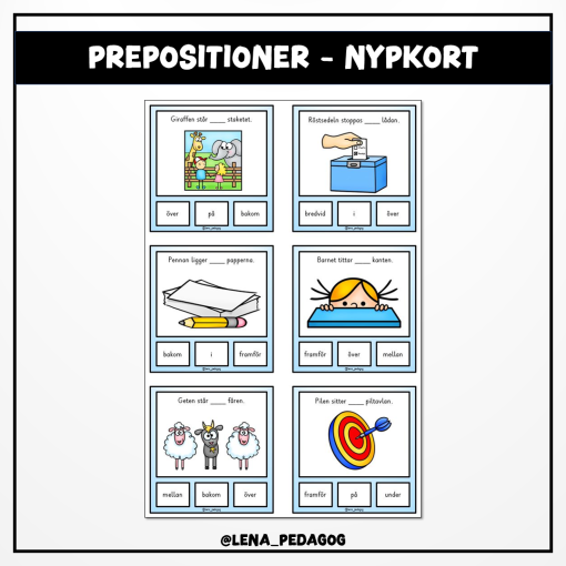 Prepositioner - nypkort