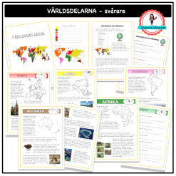 Världsdelar - svårare texter