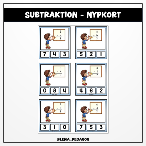 Subtraktion - nypkort