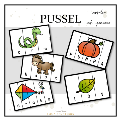 Pussel - ord med 3-5 bokstäver