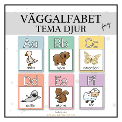 Alfabet tema djur färg