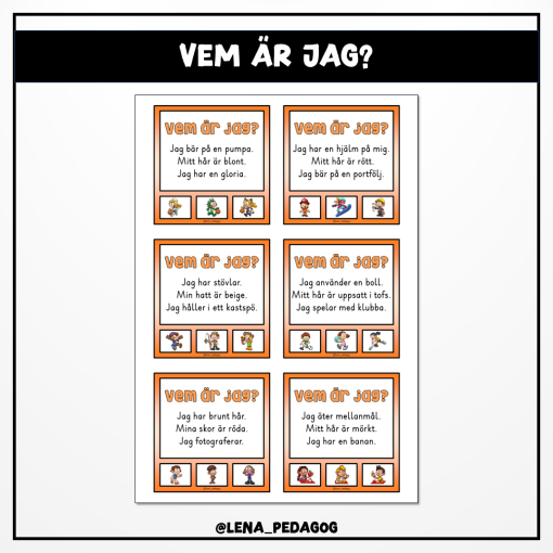 Vem är jag? barn - nypkort