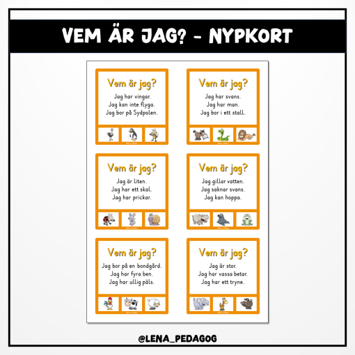 Vem är jag? - nypkort