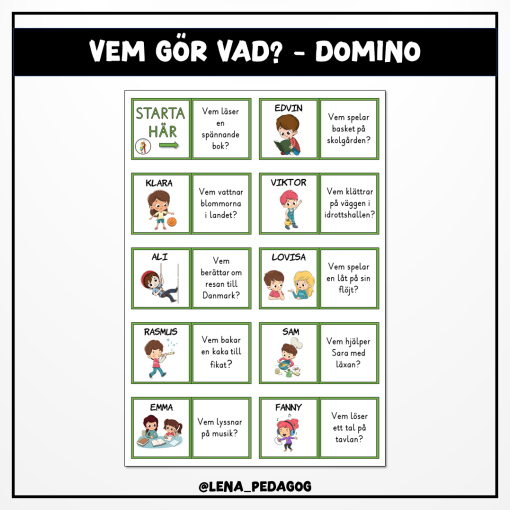 Vem gör vad? - domino