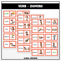Verb i presens - domino