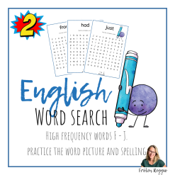 English Word Search F - J