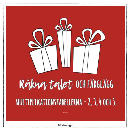 Räkna talet och färglägg - jul