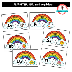 Regnbågs pussel ABC