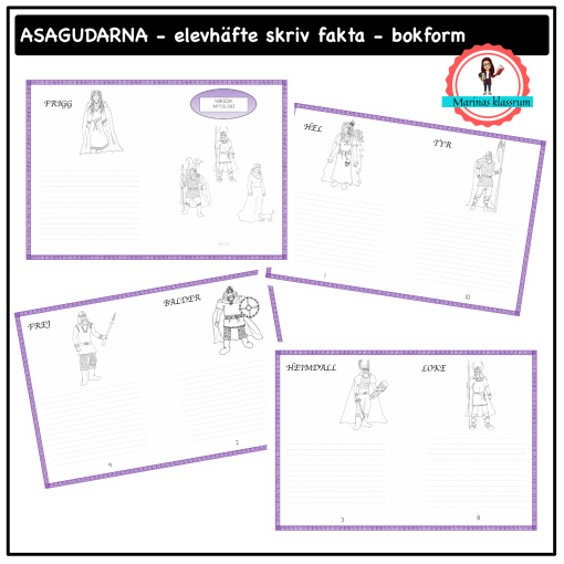 Elevhäfte asagudarna - bokformat