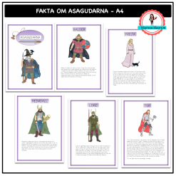 Asagudarna faktatexter - A4 kort