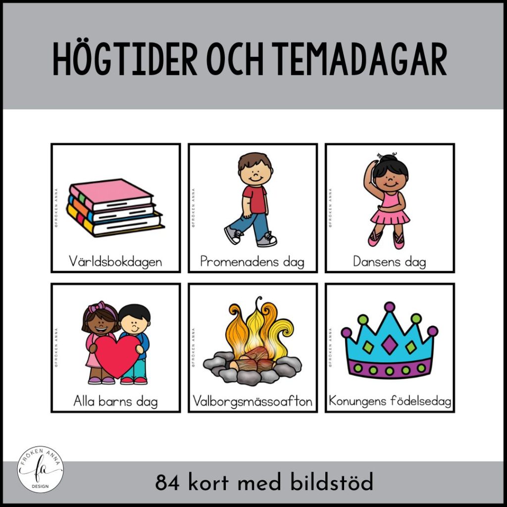 Högtider och temadagar Bildstöd till kalender Teach Academy