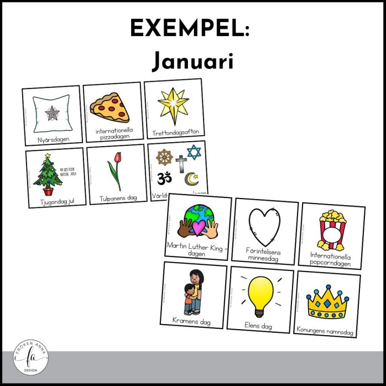 Högtider och temadagar Bildstöd till kalender Teach Academy