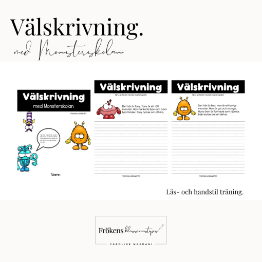 Välskrivning - Monsterskolan
