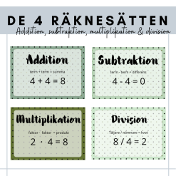 De fyra räknesätten
