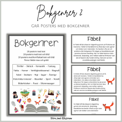 Bokgenrer 2 - gråa posters