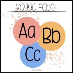 Väggalfabet (rund)