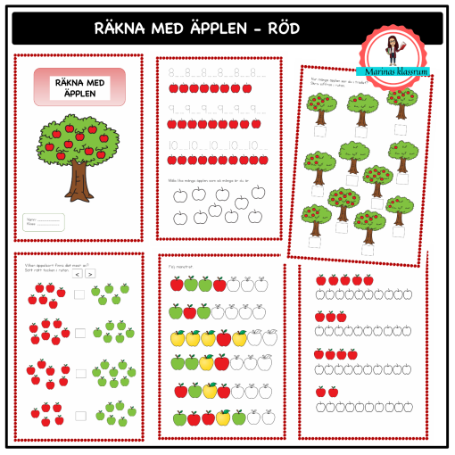Räkna med äpplen - röd