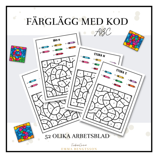 Färglägg med kod ABC | Teach Academy