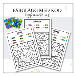 Färglägg med kod högfrekventa ord