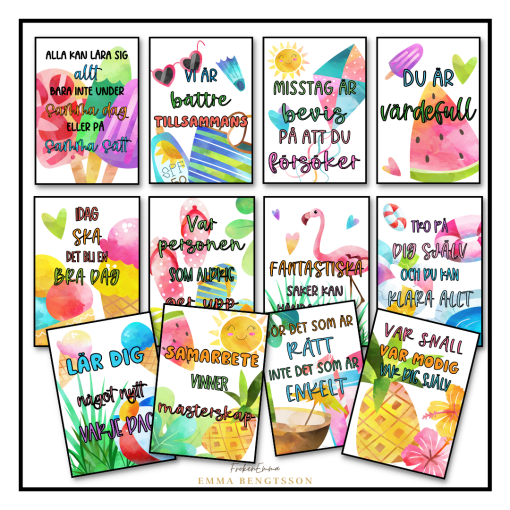 Peppande posters sommartema