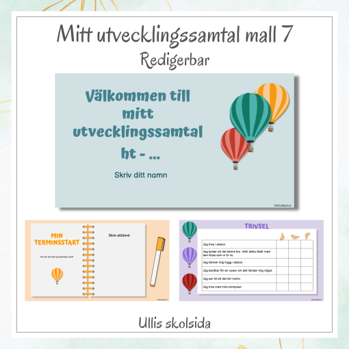Mitt utvecklingssamtal mall 7 – redigerbar